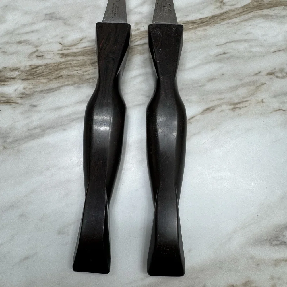 Cutco‎ Carving Forks 1726 Brown Orange Swirl Handle 11